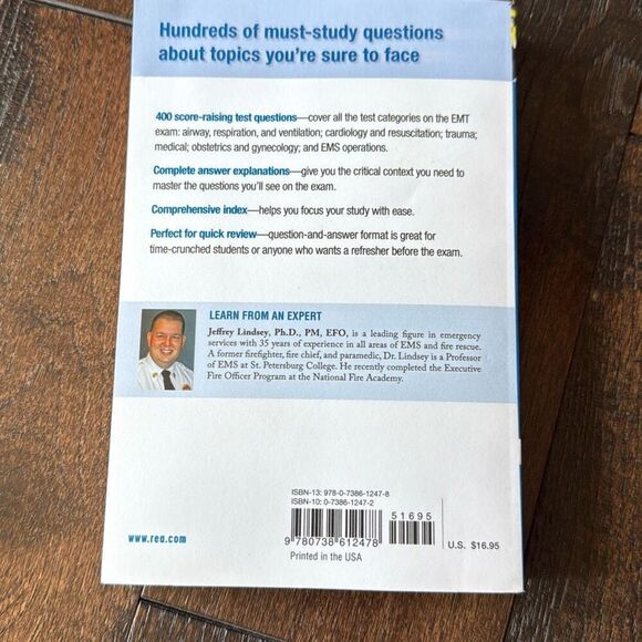 EMT flashcards review book 4th edition test prep Jeffrey Lindsey 400 questions N - Picture 2 of 6